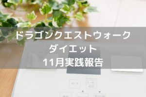 11月分のウォーキングダイエット実践経過報告です。
