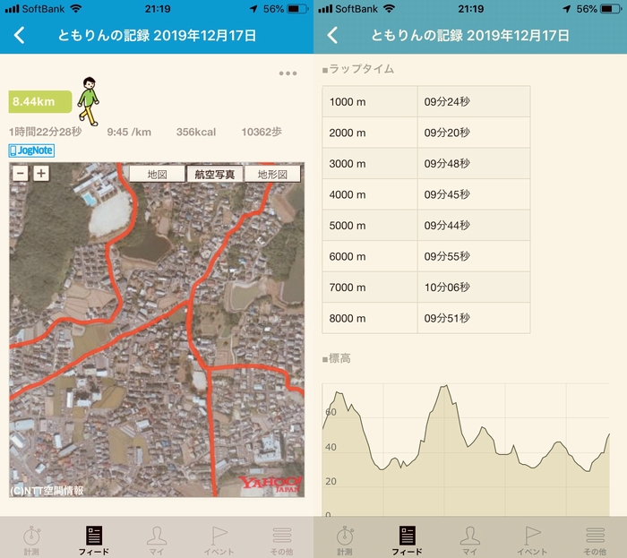 ドラクエウォークダイエット実践59日目で歩いた距離と歩数とピッチ