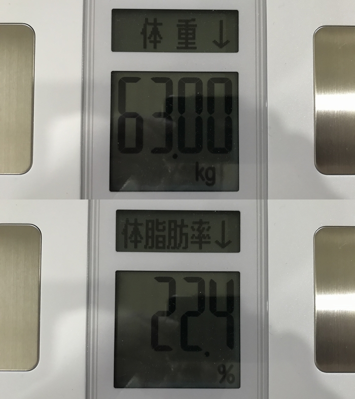 ドラクエウォークダイエット実践65日目の体重測定