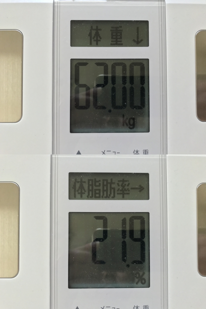 ドラクエウォークダイエット実践68日目の体重測定