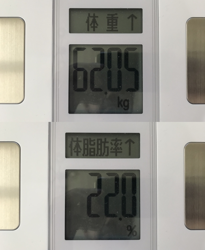ドラクエウォークダイエット実践69日目の体重測定