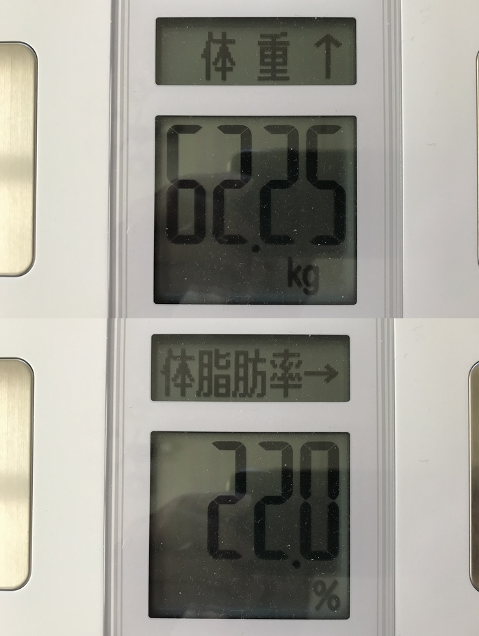 ドラクエウォークダイエット実践70日目の体重測定