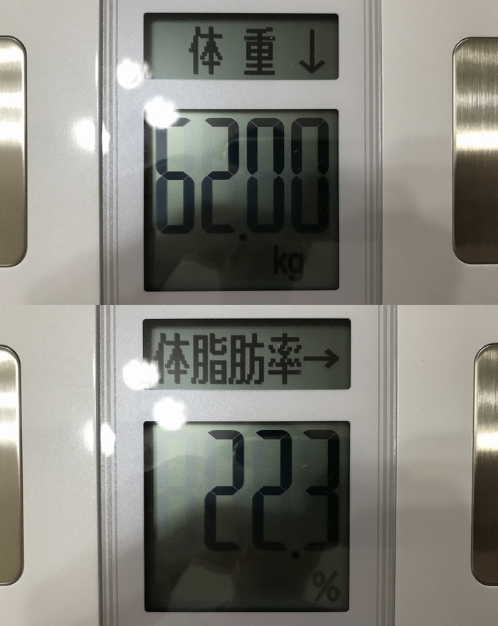 ドラクエウォークダイエット実践73日目の体重測定