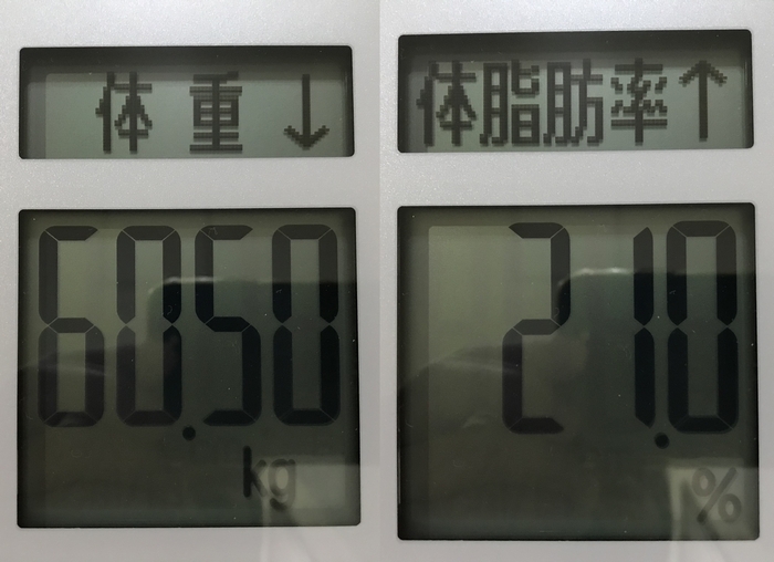 ドラクエウォークダイエット実践80日目の体重測定