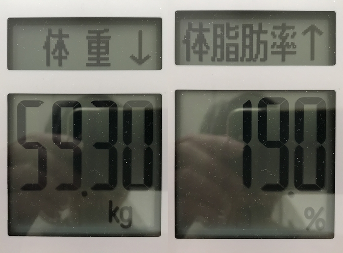 ドラクエウォークダイエット実践83日目の体重測定