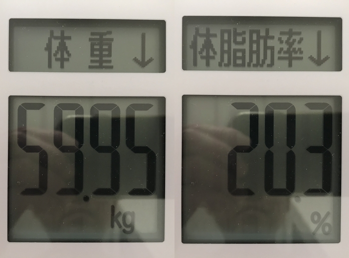 ドラクエウォークダイエット実践85日目の体重測定