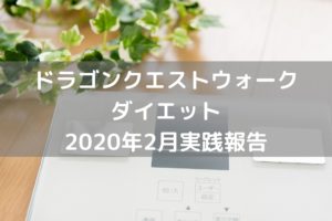 2020年2月分のウォーキングダイエット実践経過報告です。